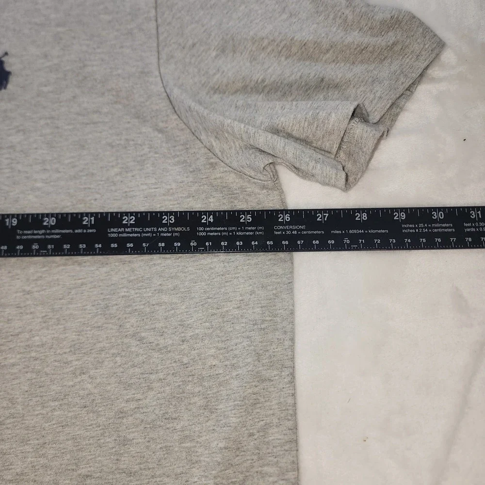 Polo Ralph Lauren‎ Mens 2XL Gray V-Neck T-Shirt Relaxed Fit Cotton Pony Logo 883